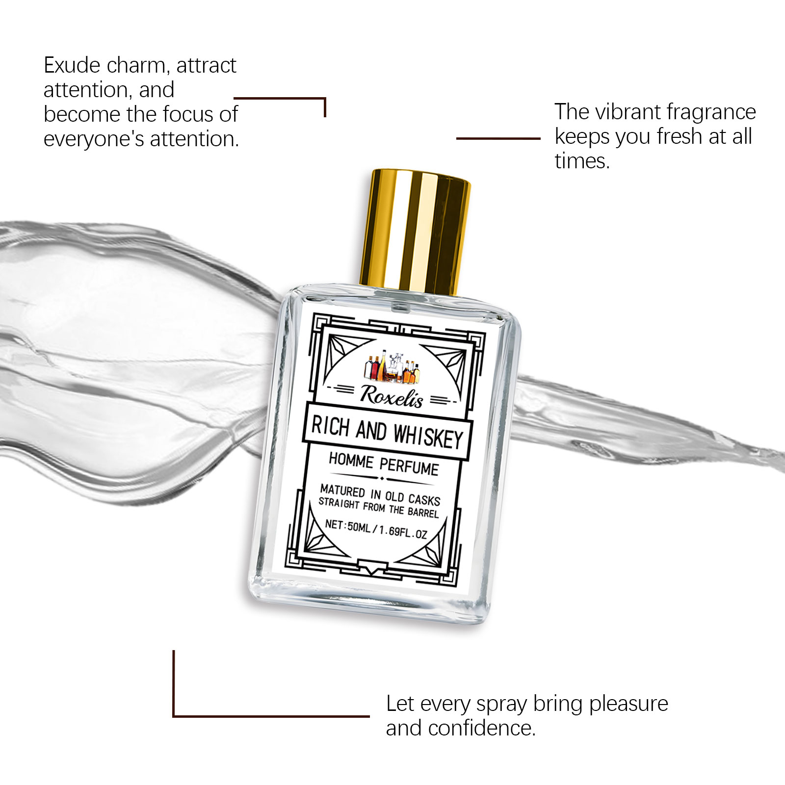 Roxelis 50ml Charm Whisky Perf – Perfume Alcohol Fragrance recenzja i cena