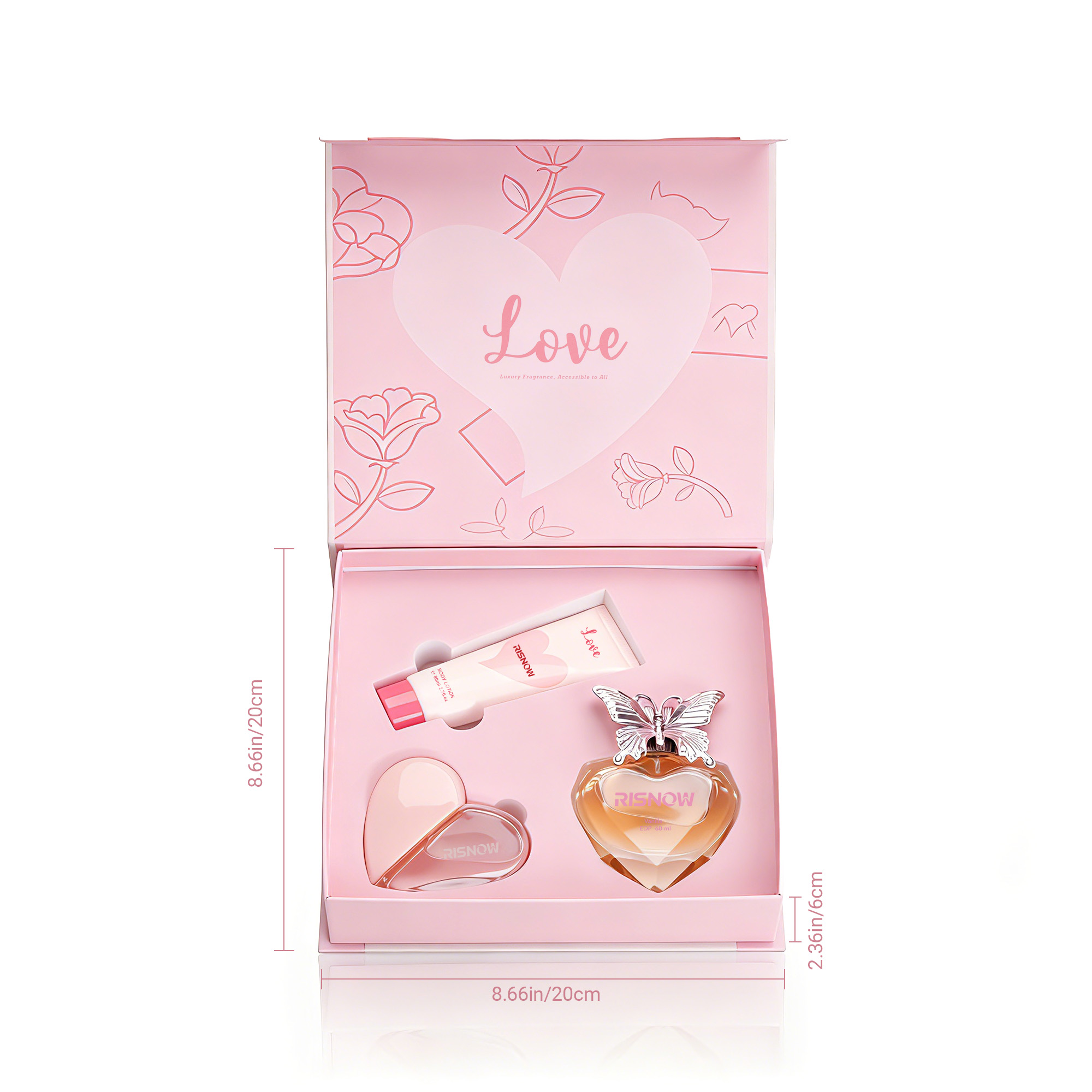 Zestaw perfum RISNOW dla kobie – Perfume Fragrance Body Lotion recenzja i cena